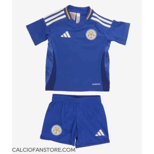 Maglia Calcio Leicester City Prima Divisa Bambino 2024-25 Manica Corta (+ pantaloncini)